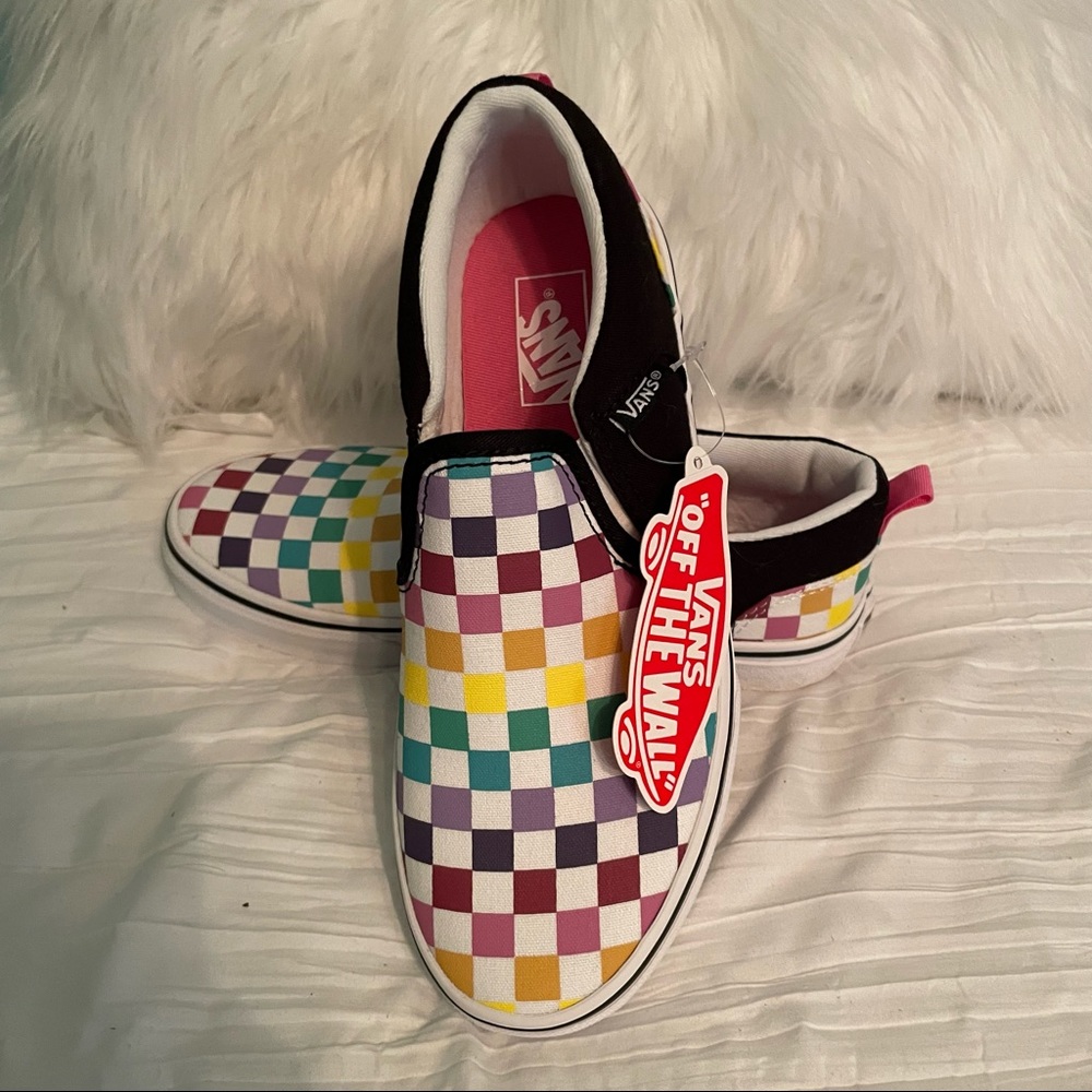 Kids Vans Multi/Black Asher Size 3